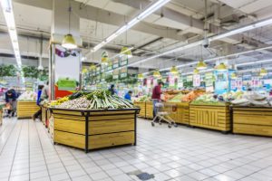 The produce section of a grocery store