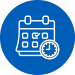 Icon of a calendar and a clock