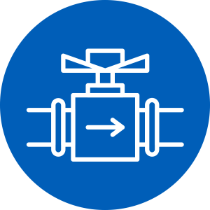 An icon of a plumbing valve